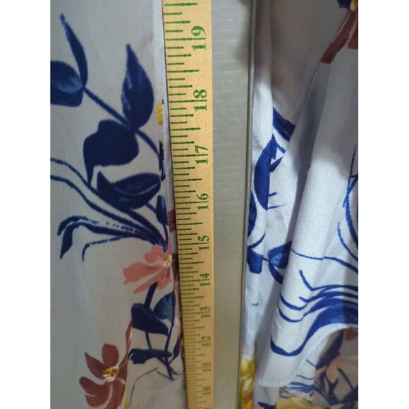 Indulge in Style Womens Gray Floral All Over Multicolor Maxi Dress Ruffle Size M - Picture 5 of 9